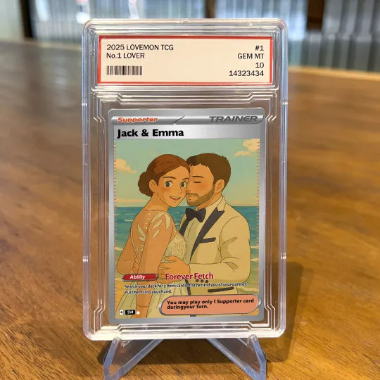 Personalized Couple Anime Art Trading Card