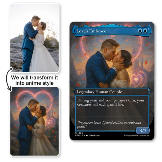 Custom Magic-Style MTG Couple Art Card