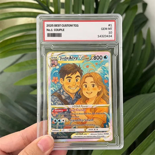 Personalized Couple Anime Art Trading Card
