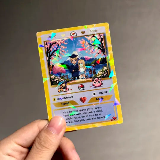 Personalized Pixel Art Themed Card