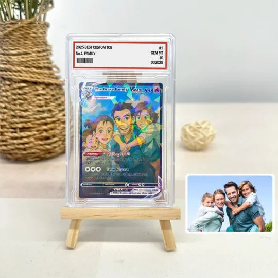 Personalized Famliy Anime Art Trading Card