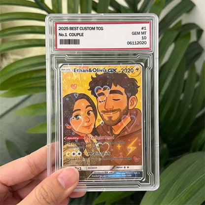 Personalized Couple Anime Art Trading Card