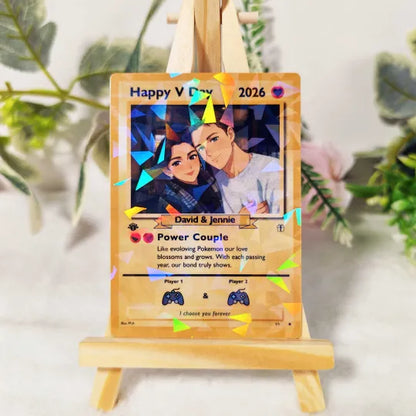 Personalized Couple Anime Art Classic Card Pokecard