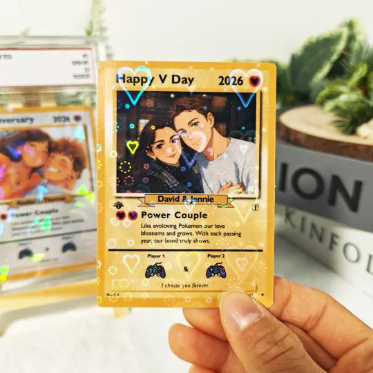 Personalized Couple Anime Art Classic Card Pokecard