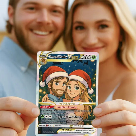 Personalized Couple Anime Art Trading Card