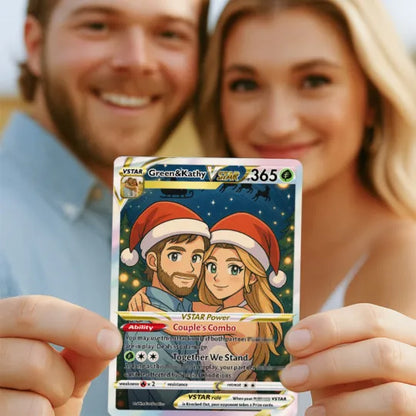 Personalized Couple Anime Art Trading Card