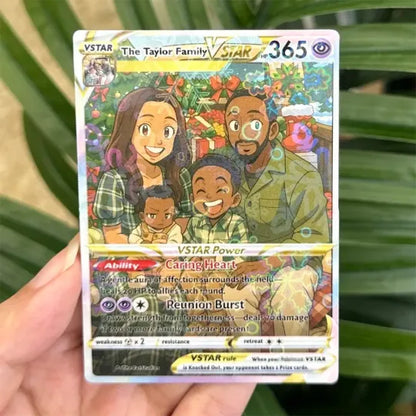 Personalized Famliy Anime Art Trading Card