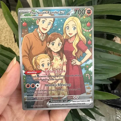 Personalized Famliy Anime Art Trading Card