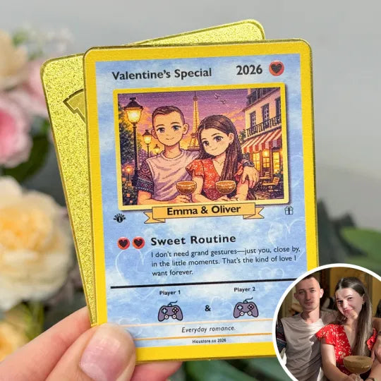 Personalized Couple Anime Art Classic Card Pokecard