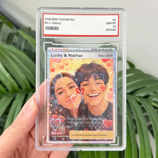 Personalized Couple Anime Supporter Trainer Card Pokecard