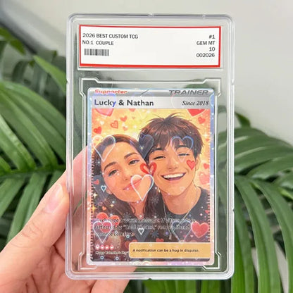 Personalized Couple Anime Supporter Trainer Card Pokecard