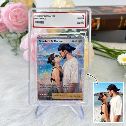 Personalized Couple Anime Supporter Trainer Card Pokecard