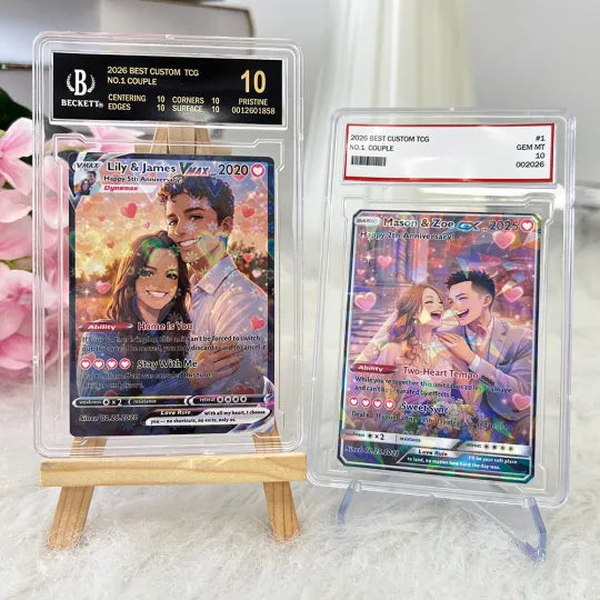 Personalized Couple Anime Art Pokecard Trading Card