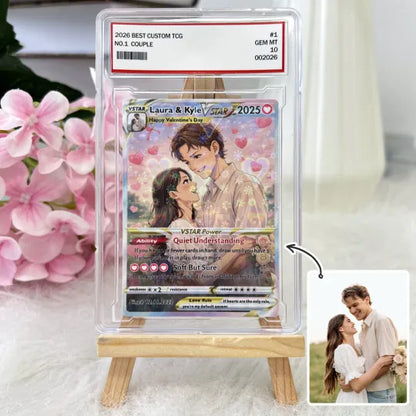 Personalized Couple Anime Art Pokecard Trading Card