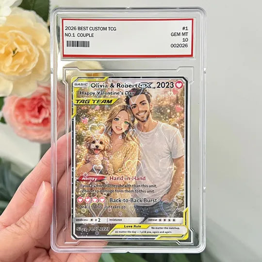 Personalized Couple Anime Art Pokecard Trading Card