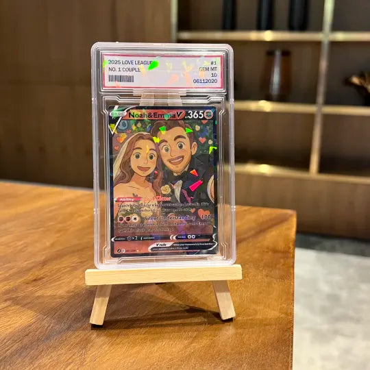 Personalized Couple Anime Art Trading Card