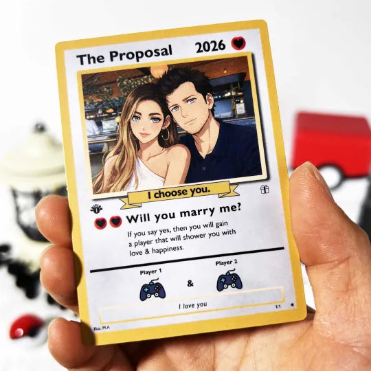 Personalized Couple Anime Art Classic Card Pokecard